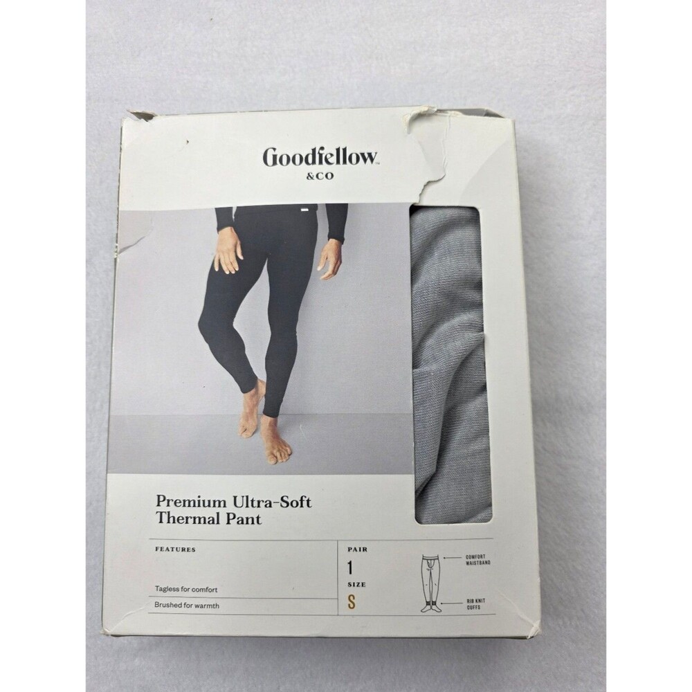 Goodfellow & Co Men’s Premium Ultra-Soft Thermal Pant Gray Small NIB CM-3691